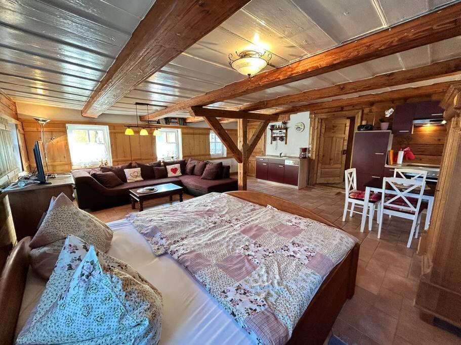 Rustikales Studio-Apartment Blockstube Im Haus Selma Grossschoenau Luaran gambar
