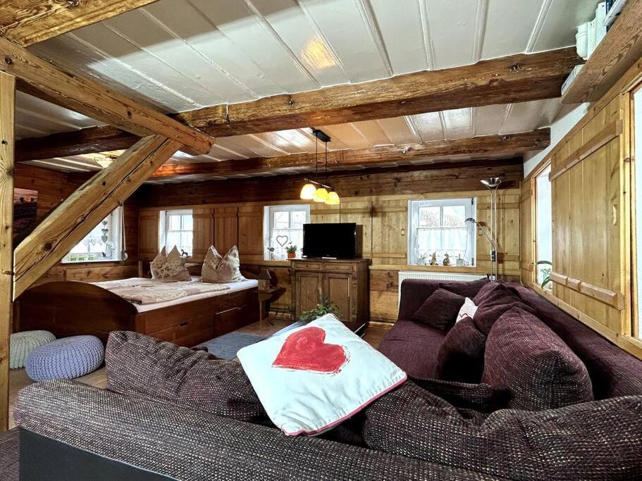 Rustikales Studio-Apartment Blockstube Im Haus Selma Grossschoenau Luaran gambar